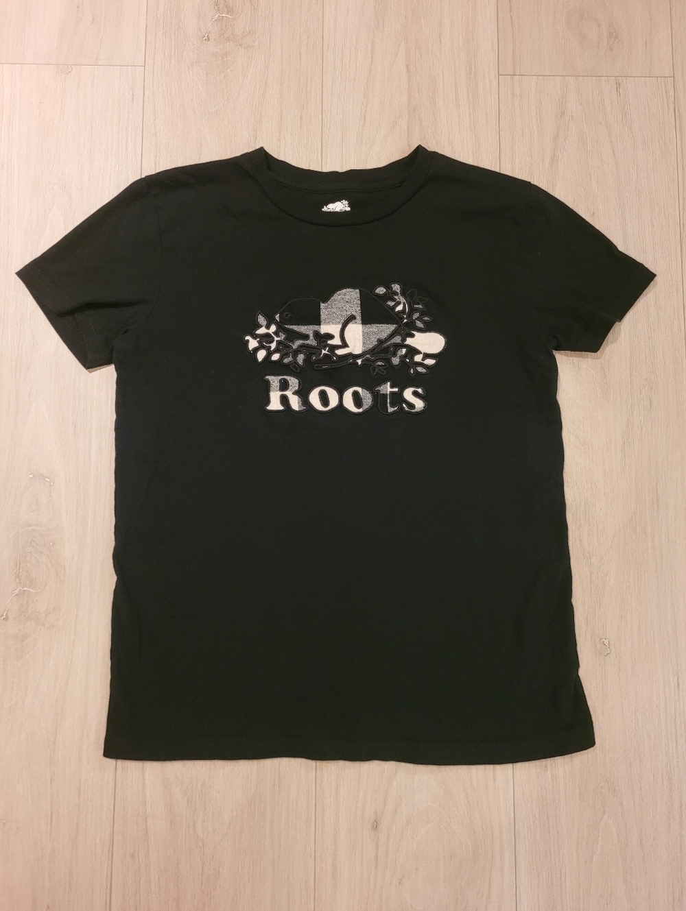 ROOTS | Beaver Plaid T-Shirt Short Sleeve Shirt | Sz. S